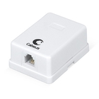 Cabeus WS-6P4C-TEL-1 Розетка телефонная RJ-12(6P4C), одинарная, внешняя, белая