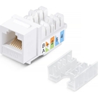 Cabeus KJ-RJ45-Cat.6-90-SW Вставка Keystone Jack RJ-45, категория 6, заделка тип 110, белая, со стяжкой