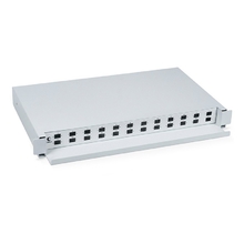 Cabeus ODF-19-24-SC Кросс бокс оптический 19" на 24 SC (LC duplex) со сплайс пластиной, выдвижной (без пигтейлов и проходных адаптеров)