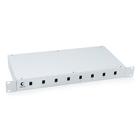 Cabeus FO-19-8SC Кросс бокс оптический 19" на 8 SC (LC duplex) со сплайс пластиной и КДЗС (без пигтейлов и проходных адаптеров)