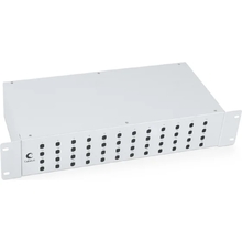 Cabeus FO-19-48ST Кросс бокс оптический 19" на 48 ST(FC) со сплайс пластиной и КДЗС (без пигтейлов и проходных адаптеров)