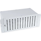 Cabeus FO-19-96ST Кросс бокс оптический 19" на 96 ST(FC) со сплайс пластиной и КДЗС (без пигтейлов и проходных адаптеров)