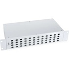 Cabeus FO-19-48SC Кросс бокс оптический 19" на 48 SC (LC duplex) со сплайс пластиной и КДЗС (без пигтейлов и проходных адаптеров)