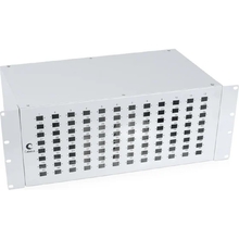 Cabeus FO-19-96SC Кросс бокс оптический 19" на 96 SC (LC duplex) со сплайс пластиной и КДЗС (без пигтейлов и проходных адаптеров)