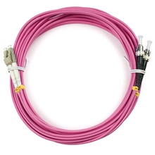 Cabeus FOP-50-OM4-LC-ST-15m Шнур оптический duplex LC-ST 50/125 mm OM4 15м LSZH