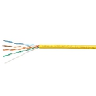Cabeus UTP-4P-Cat.5e-SOLID-YL Кабель витая пара UTP (U/UTP), категория 5e, 4 пары (24 AWG), одножильный, желтый (305 м), системная гарантия 25 лет.