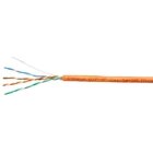 Cabeus UTP-4P-Cat.5e-SOLID-OR Кабель витая пара UTP (U/UTP), категория 5e, 4 пары (24 AWG), одножильный, оранжевый (305 м), системная гарантия 25 лет.