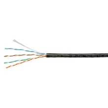 Cabeus UTP-4P-Cat.5e-SOLID-BK Кабель витая пара UTP (U/UTP), категория 5e, 4 пары (24 AWG), одножильный, черный (305 м), системная гарантия 25 лет. Cabeus UTP-4P-Cat.5e-SOLID-BK Кабель витая пара UTP (U/UTP), категория 5e, 4 пары (24 AWG), одножильный, черный (305 м), системная гарантия 25 лет.