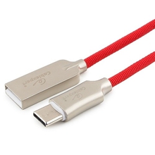 Cablexpert Кабель USB 2.0 CC-P-USBC02R-1.8M AM/Type-C, серия Platinum, длина 1.8м, красный, блистер Cablexpert Кабель USB 2.0 CC-P-USBC02R-1.8M AM/Type-C, серия Platinum, длина 1.8м, красный, блистер