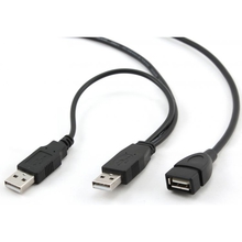 Cablexpert Кабель удлинитель USB2.0 Pro 2xAM/AF, 1.8м, экран, черный, пакет (CCP-USB22-AMAF-6)