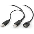 Cablexpert Кабель удлинитель USB2.0 Pro 2xAM/AF, 1.8м, экран, черный, пакет (CCP-USB22-AMAF-6)