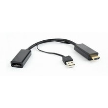 Cablexpert Конвертер HDMI->DisplayPort HD19M+USBxHD20F, черный (DSC-HDMI-DP) Cablexpert Конвертер HDMI->DisplayPort HD19M+USBxHD20F, черный (DSC-HDMI-DP)