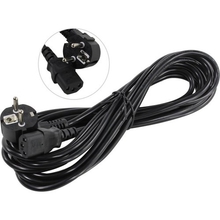 Exegate EP280665RUS Кабель питания ExeGate Power PC-5P (Евровилка угловая Schuko->С13) VDE-250V-3*0.75mm2, медь, черный, 5м.