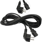 Exegate EP280666RUS Кабель питания ExeGate Power PC-5P (Евровилка угловая Schuko->С13) VDE-250V-3*1.0mm2, медь, черный, 5м.