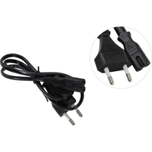 Exegate EP280674RUS Кабель питания ноутбуков, аудио/видео ExeGate Power PCN-7,5P (Евровилка CEE7/16->С7) VDE-250V-2*0.5mm2, медь, черный, 0.75м.