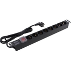 Exegate EX280842RUS Блок розеток ExeGate ServerPro PDU-19H803 Al-8S-EU2-SW, 19",1U,алюм, 8Schuko, евровилка, 2м