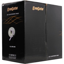 Exegate EX281809RUS Кабель ExeGate SFTP4-C5e-CU-S24-IN-PVC-GY-305 SFTP 4 пары кат.5e Exegate медь, 24AWG, экран, бухта 305м, серый, PVC