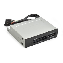 Exegate EX283581RUS Картридер USB2.0 ExeGate <CR-415> 3.5", мультиформатный: CF/SD/MMC/MS/MS Duo/MS pro/T flash, черный, металл