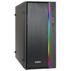 Exegate EX283749RUS Корпус Minitower mEVO-9301 Black-RGB light, mATX, <500NPX>, с окном, 2*USB+1*USB3.0, HDAudio
