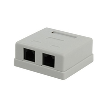 Gembird NA-TA/1 Розетка RJ45+RJ11 кат.5e UTP внешняя 2 порта, 110&Krone
