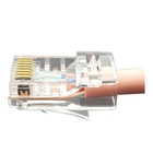 Hyperline PLEZ-8P8C-U-C6 Разъем легкой оконцовки RJ-45 (8P8C) под витую пару, категория 6 (50 µ"/ 50 микродюймов), универсальный (для одножильного и многожильного кабеля) (100 шт.)