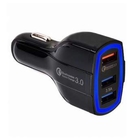 ORIENT CAR QC-12V3W Автомобильное зарядное устройство с функцией быстрой зарядки{поддержка Quick Charge 3.0,  3xUSB-A: QC выход - 5В,3.0A/ 9В,1.67А/ 12В,1.25А; 2,3 выходы - 5В,3.5А} черный
