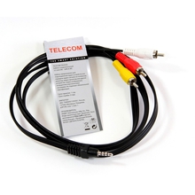 Telecom Кабель соединительный (TAV4545-1.5M) 3.5 Jack (M)/3 RCA (M) 