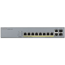 ZYXEL GS1350-12HP-EU0101F L2 коммутатор PoE+ для IP-видеокамер 10xGE (8xPoE+), 2xSFP, бюджет PoE 130 Вт, дальность передачи питания до 250 м, автоперезагрузка PoE-портов