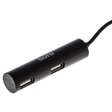 Разветвитель USB 2.0 Buro BU-HUB4-0.5R-U2.0 4порт. черный