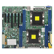 Серверная материнская плата SuperMicro MBD X11DPL i Bulk, 2 x P (LGA 3647), 8 DIMM slots, Intel C621 controller for 10 SATA3 (6 Gbps) ports; RAID 0,1,5,10; Dual LAN with LewisburgMarvell 88E1512 PHY.