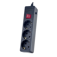 Perfeo Сетевой фильтр "POWER+",PF_A4668 (5,0м, 3 розетки, черный (PF-PP-3/5,0-B))