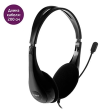 CBR CHP 353M Black, Компьютерная гарнитура проводная стерео, микрофон с шумоподавл., накл. наушники, USB, кнопка выкл. микрофона, регул. громкости, регул. оголовья, длина кабеля 2,2 м, цвет чёрный CBR CHP 353M Black, Компьютерная гарнитура проводная стерео, микрофон с шумоподавл., накл. наушники, USB, кнопка выкл. микрофона, регул. громкости, регул. оголовья, длина кабеля 2,2 м, цвет чёрный