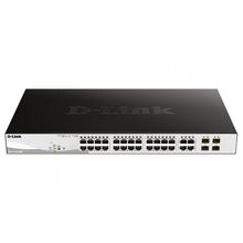D-Link DGS-1210-28MP/FL1A PROJ Настраиваемый коммутатор WebSmart с 24 портами 10/100/1000Base-T и 4 комбо-портами 100/1000Base-T/SFP(24 порта с поддержкой PoE 802.3af/802.3at (30 Вт),PoE-бюджет 370 Вт
