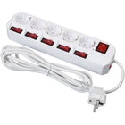 BURO Сетевой фильтр 5 розеток (500SH-3-SW-W) 3м, белый коробка {1159729}