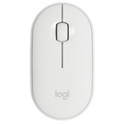 Мышь Logitech Pebble M350 белый оптическая (1000dpi) silent беспроводная BT USB для ноутбука (3but)