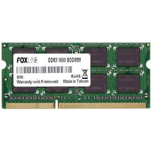 Foxline DDR3 SODIMM 8GB FL1600D3S11-8G (PC3-12800, 1600MHz) Foxline DDR3 SODIMM 8GB FL1600D3S11-8G (PC3-12800, 1600MHz)