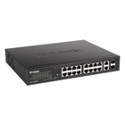 D-Link DES-1018MPV2/A1A Неуправляемый коммутатор с 16 портами 10/100Base-TX, 2 комбо-портами 100/1000Base-T/SFP и функцией энергосбережения (16 портов с поддержкой PoE 802.3af (15,4 Вт)