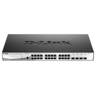 D-Link DGS-1210-28X/ME/B1B Управляемый коммутатор 2 уровня с 24 портами 10/100/1000Base-T и 4 портами 10GBase-X SFP+
