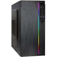 Корпус Minitower ExeGate mEVO-9302-RGB-500W-12 (mATX, БП 500NPX с вент. 12см, 2*USB+1*USB3.0, HD аудио, черный с RGB подсветкой)
