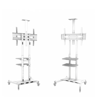 ONKRON TS1881 белая 2 полки для AV в комплкте Для телевизоров диагональю 55"-80" Максимальная нагрузка: 90,9 кг VESA: 200x200, 200x300, 200x400, 300x100, 300x200, 300x300, 300x400, 400x200, 400x300, 