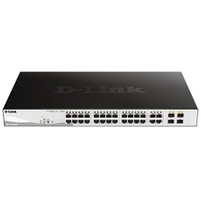 D-Link DGS-1210-28MP/F3A  Настраиваемый L2 коммутатор с 24 портами 10/100/1000Base-T и 4 комбо-портами 100/1000Base-T/SFP (24 порта PoE 802.3af/at, PoE-бюджет 193 Вт)