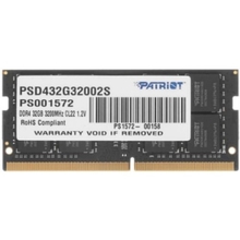 Модуль памяти для ноутбука SODIMM 32GB PC25600 DDR4 PSD432G32002S PATRIOT Модуль памяти для ноутбука SODIMM 32GB PC25600 DDR4 PSD432G32002S PATRIOT