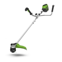 Greenworks Триммер аккумуляторный Greenworks GD60BCB, 60V, 40 см, бесщеточный с велосипедной ручкой, с АКБ 4АЧ и ЗУ [2108407UB]