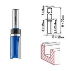 ЗУБР Фреза пазовая прямая с верхним подшипником, D= 19мм, рабочая длина-25,4мм, хв.-8мм, d-19мм, ЗУБР Профессионал [28756-19-26]