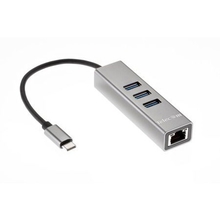 Telecom Переходник USB 3.1 Type-C -->RJ-45 1000Mbps +3 USB3.0, Aluminum Shell, 0.2м Telecom <TA311C>