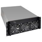 Exegate EX288960RUS Корпус для майнинга ExeGate Pro 8-650 <без БП, 2*USB, 6*fan 120мм, места под: 8 видеокарт, 1 БП>
