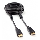 Кабель HDMI Cablexpert CCF2-HDMI4-15, 4,5м, v2.0, 19M/19M, черный, позол.разъемы, экран, 2 ферр кольца, пакет