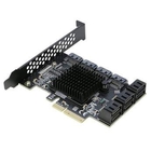 ORIENT AJ1166S10, Контроллер PCI-Ex4 v3.0, SATA3.0 6Gb/s, 10-port int, ASM1166+JMB585 chipset, 
