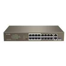 IP-COM F1118P-16-150W Коммутатор в стойку, PoE, 16RJ45*100mbit +2RJ45*1Gbit/1SFP, 150W Poe