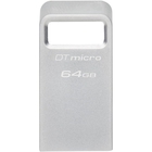 Kingston USB Drive 64GB DataTraveler Micro USB3.0, серебристый [dtmc3g2/64gb]